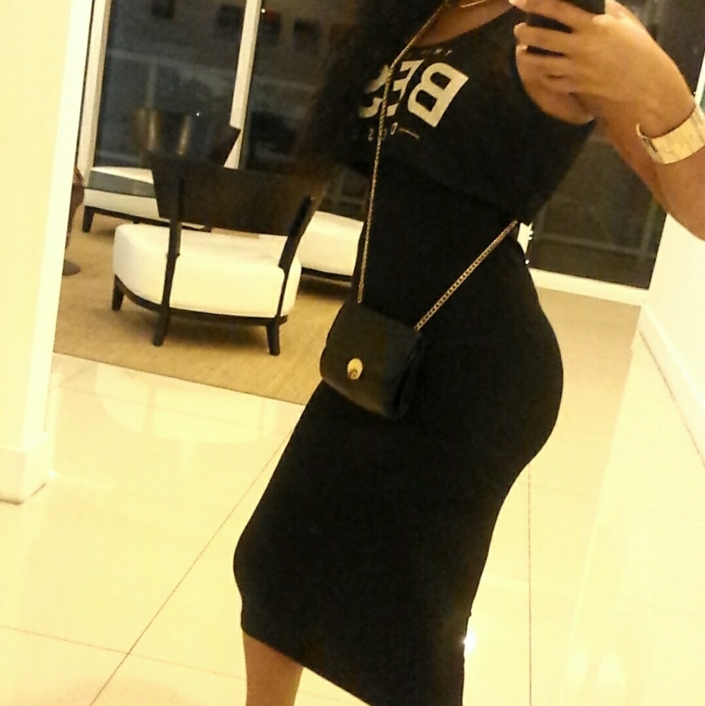Black everyday wear dress.