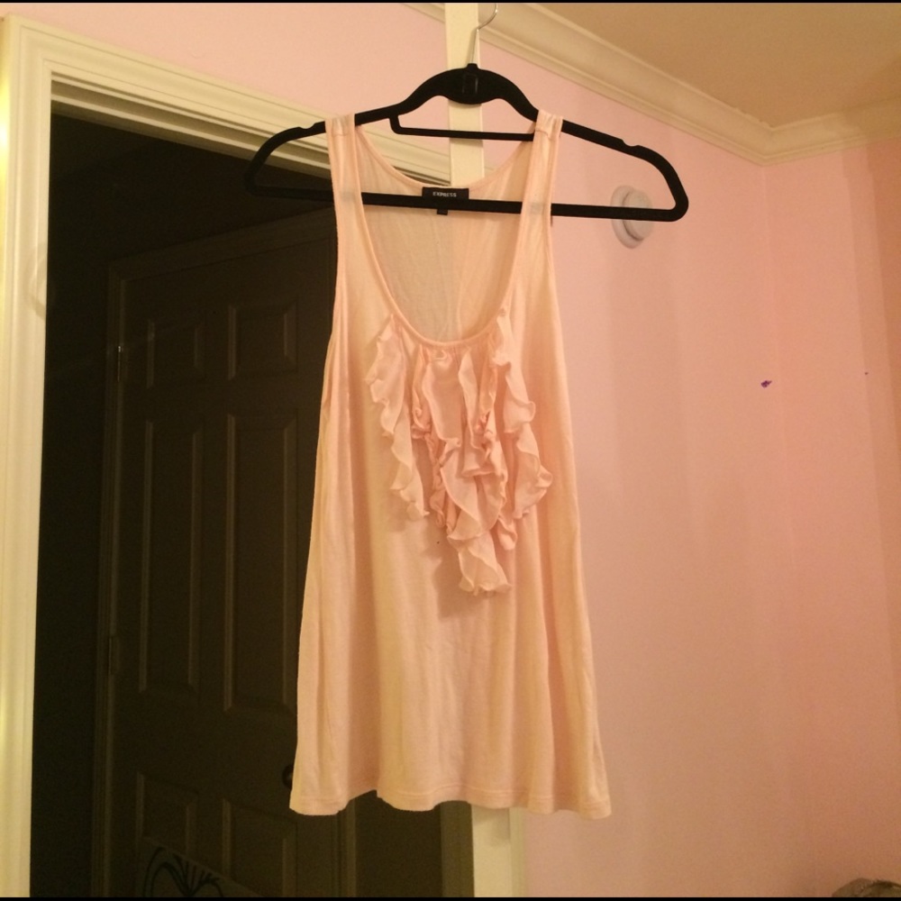Express ruffled tank