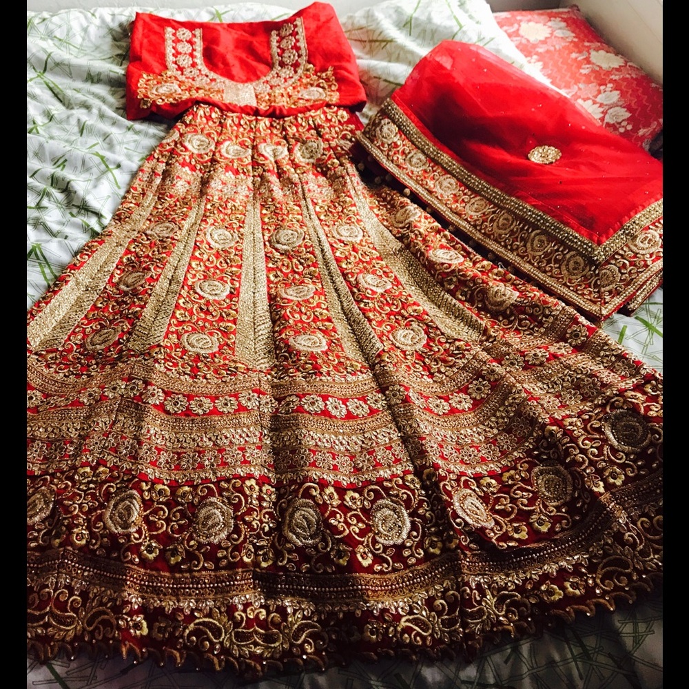 Royal Lehanga Indian/Pakistani Dress Red