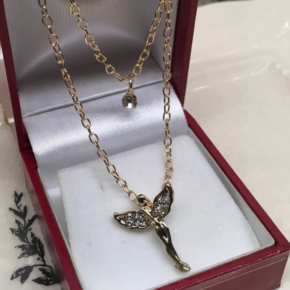 Bedecked &Bedazzled Jewelry - Guardian Angel  💎 Double Strand Pendant Necklace