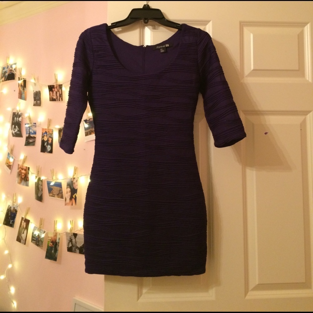 Purple bodycon dress
