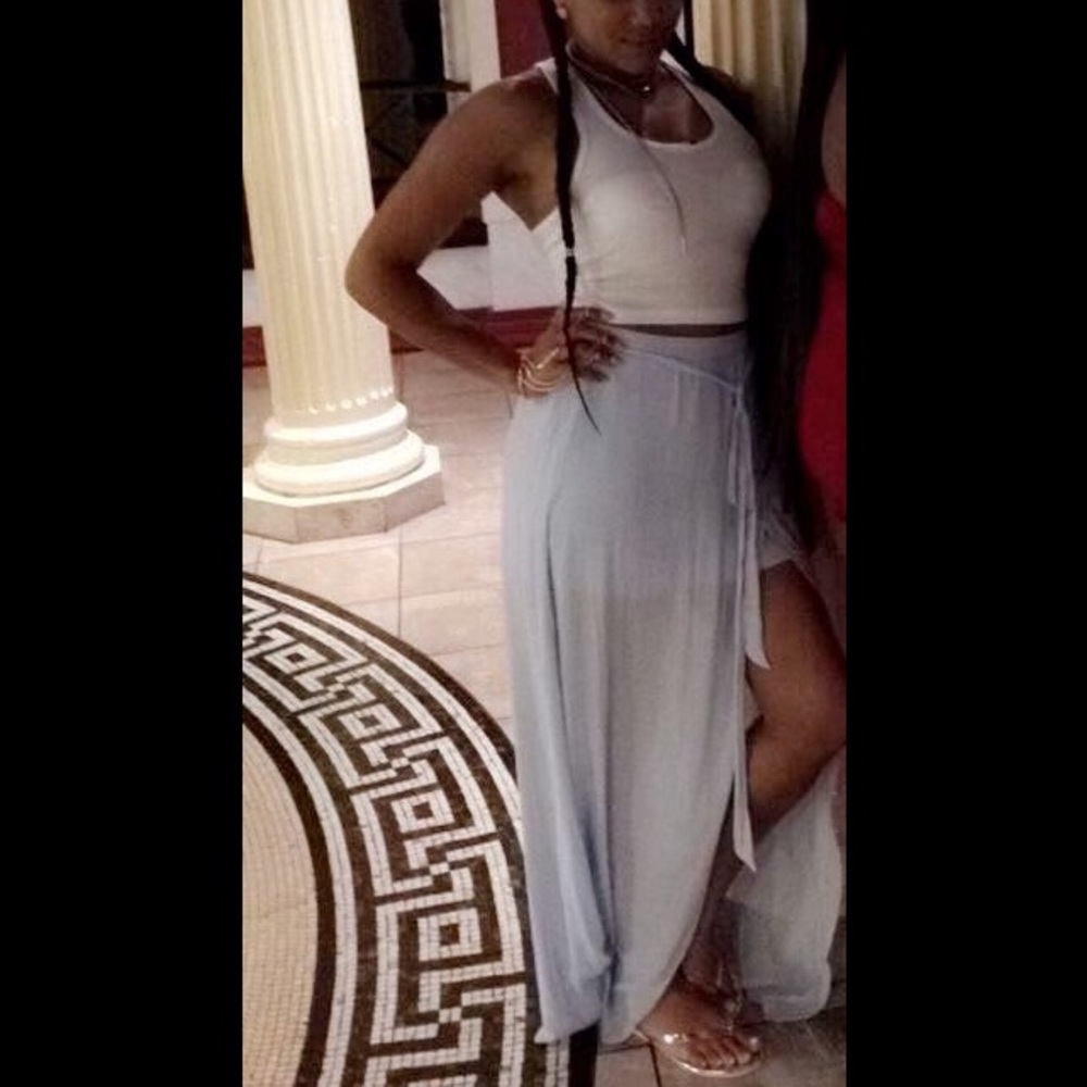 Light blue skirt