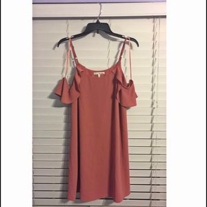 Cold shoulder Dusty Rose Dress