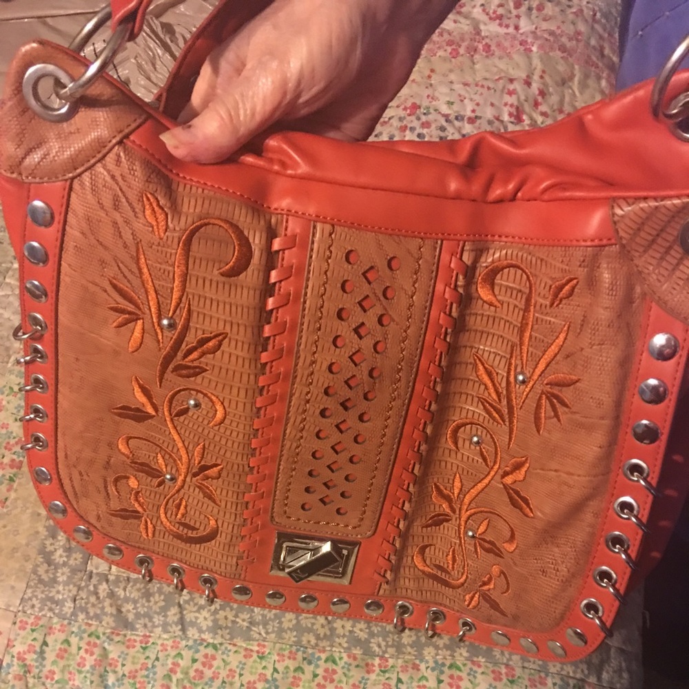 Orange Nicole Lee shoulder bag