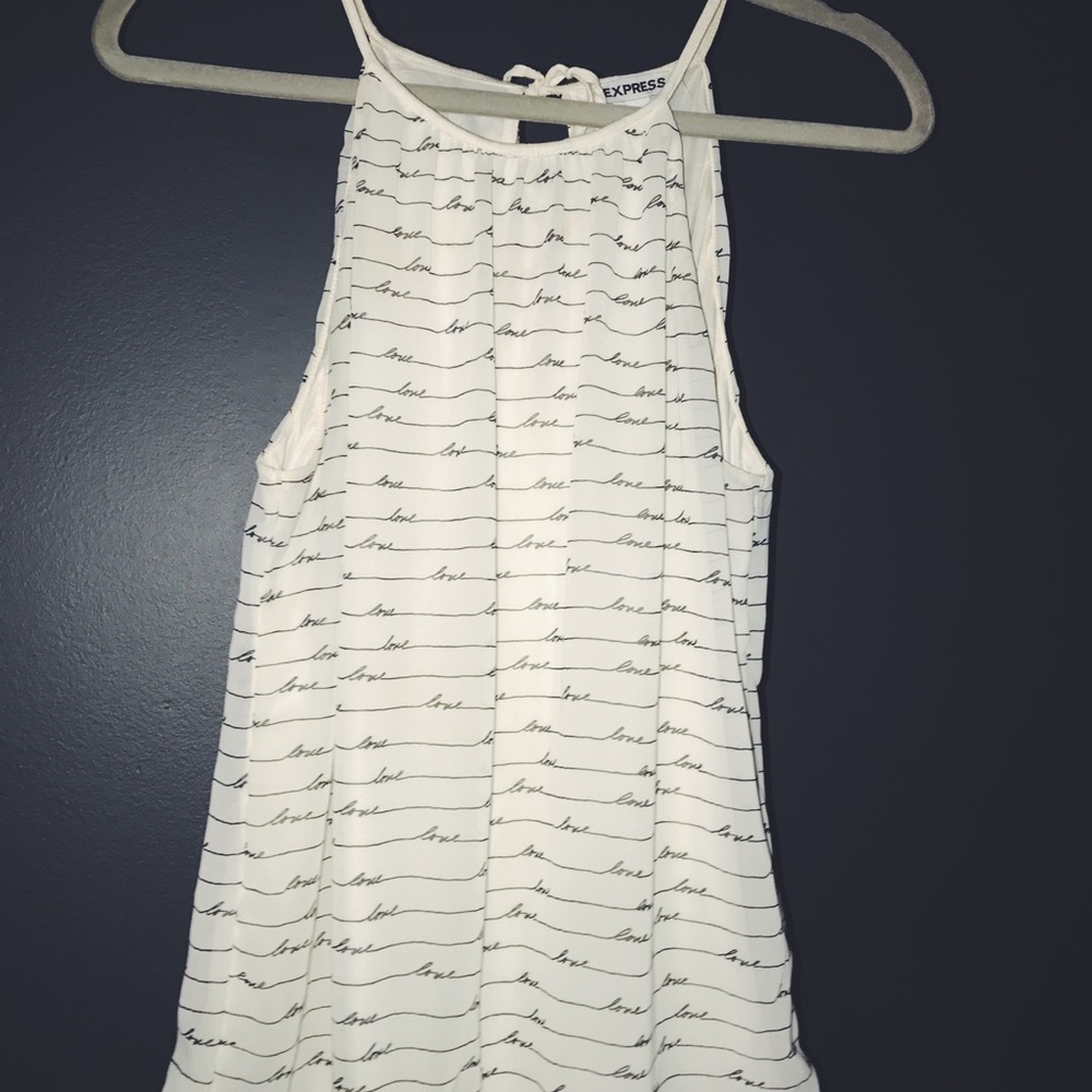 White love chiffon tank