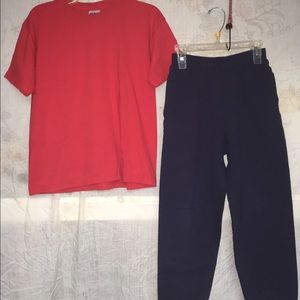 SALE! Champion Girls Navy Sweatpants/ Red Tshirt