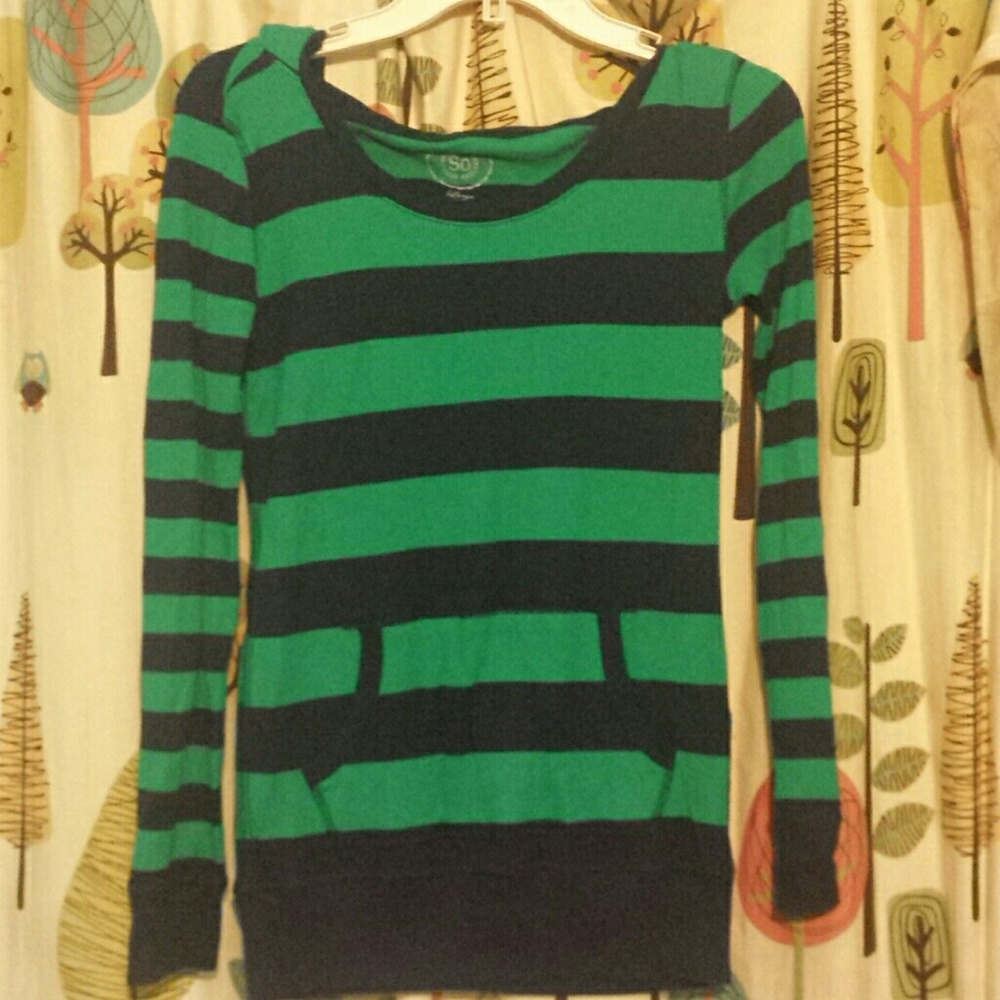 Blue and green long sleeve