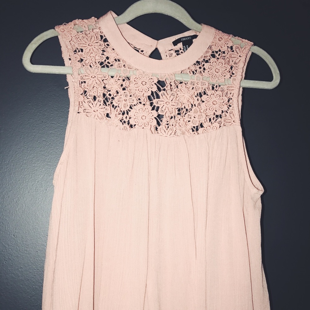 Babydoll lace tank top