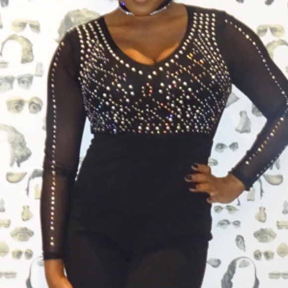 Rhinestone Jumpsuit - Picture 3 of 3