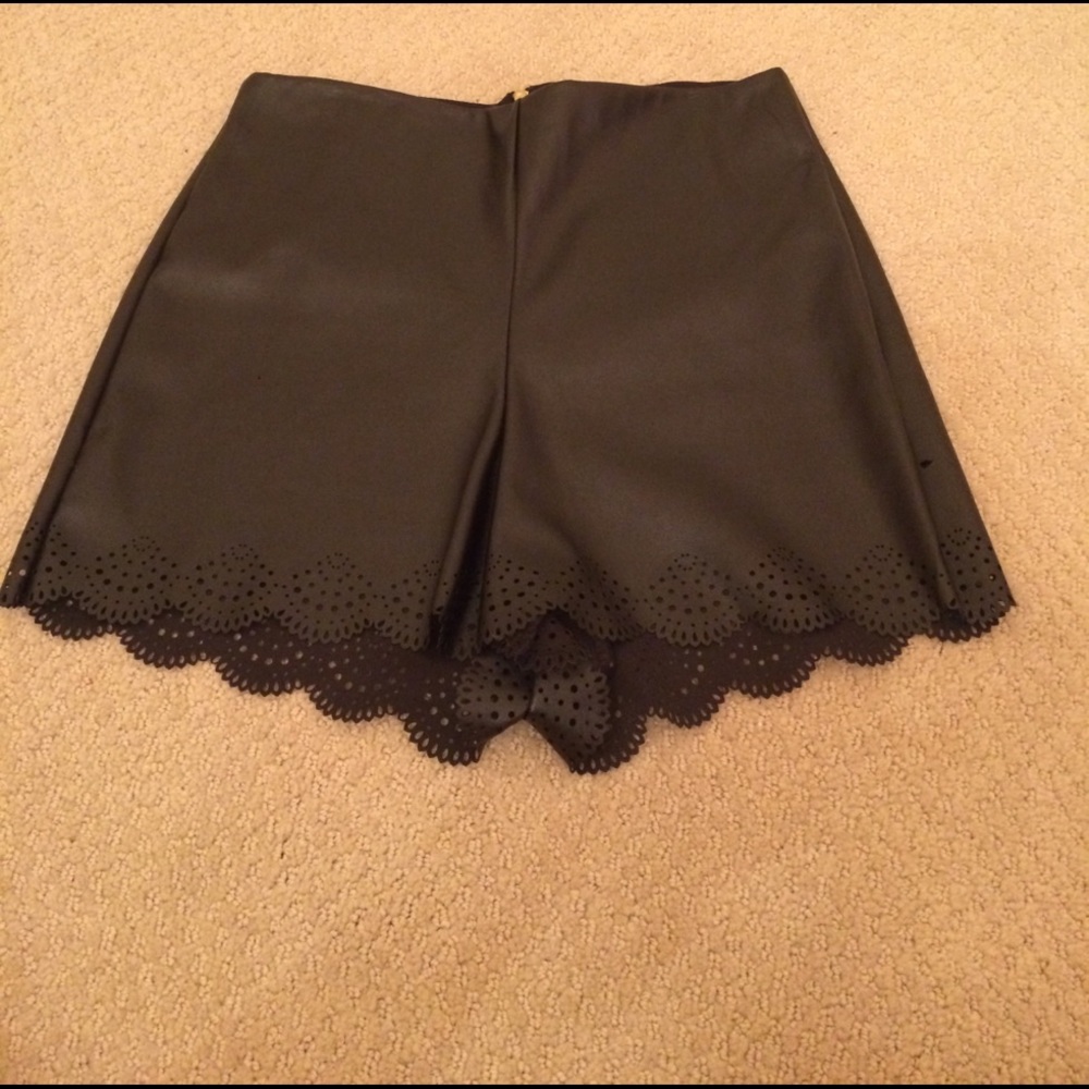 Leather shorts