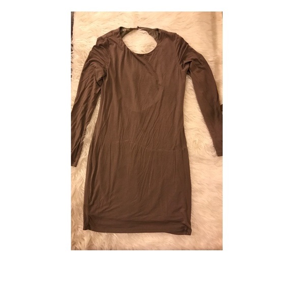 Nude open back mini dress - Picture 2 of 3