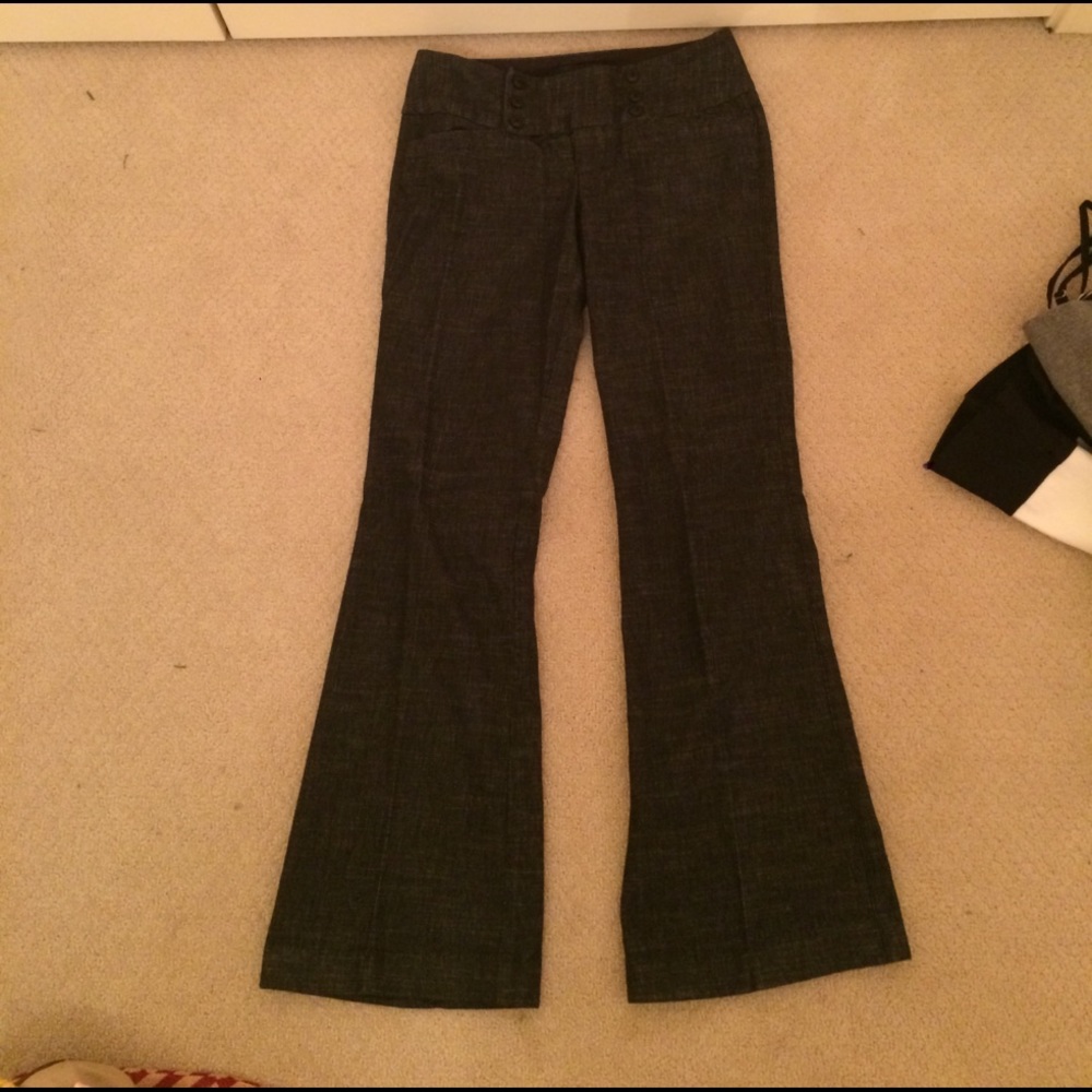 Grey + black slacks