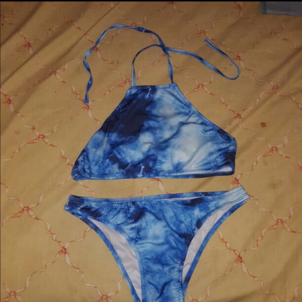 Blue Halter Bikini