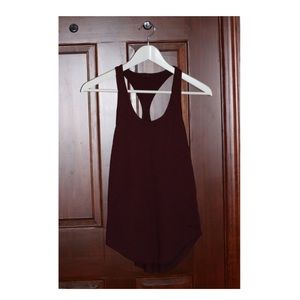 Maroon racer back tank