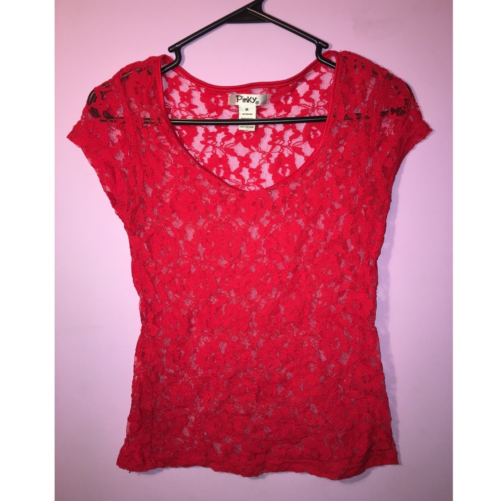 woman's lace shirt size small