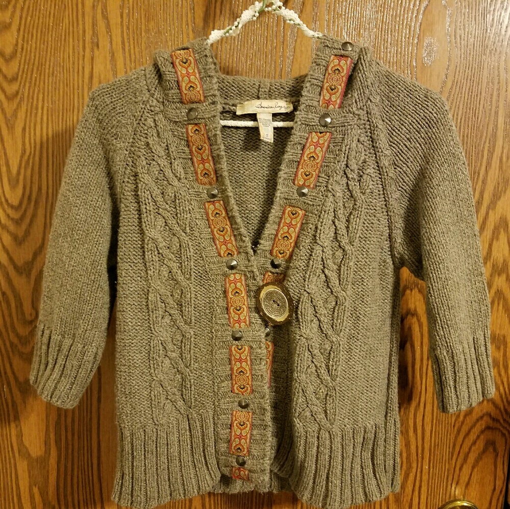 **SOLD** Chunky boho cardigan sweater