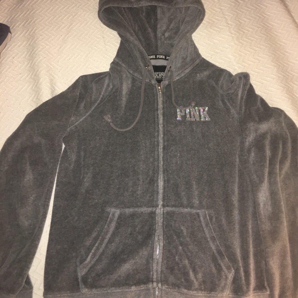 Velour grey victoria secret PINK jacket