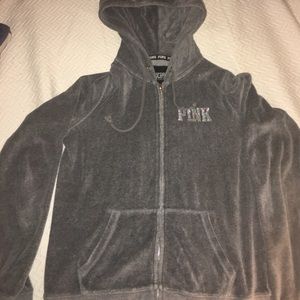 Velour grey victoria secret PINK jacket