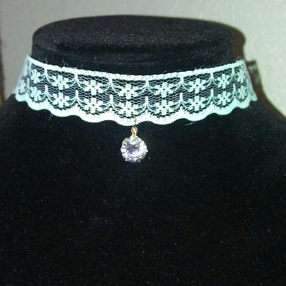 BOGO FREE Blue Lace Diamond Choker - Picture 4 of 4