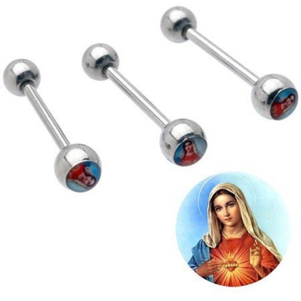 Virgin Mary tongue rings 14g 🙏🏼✨