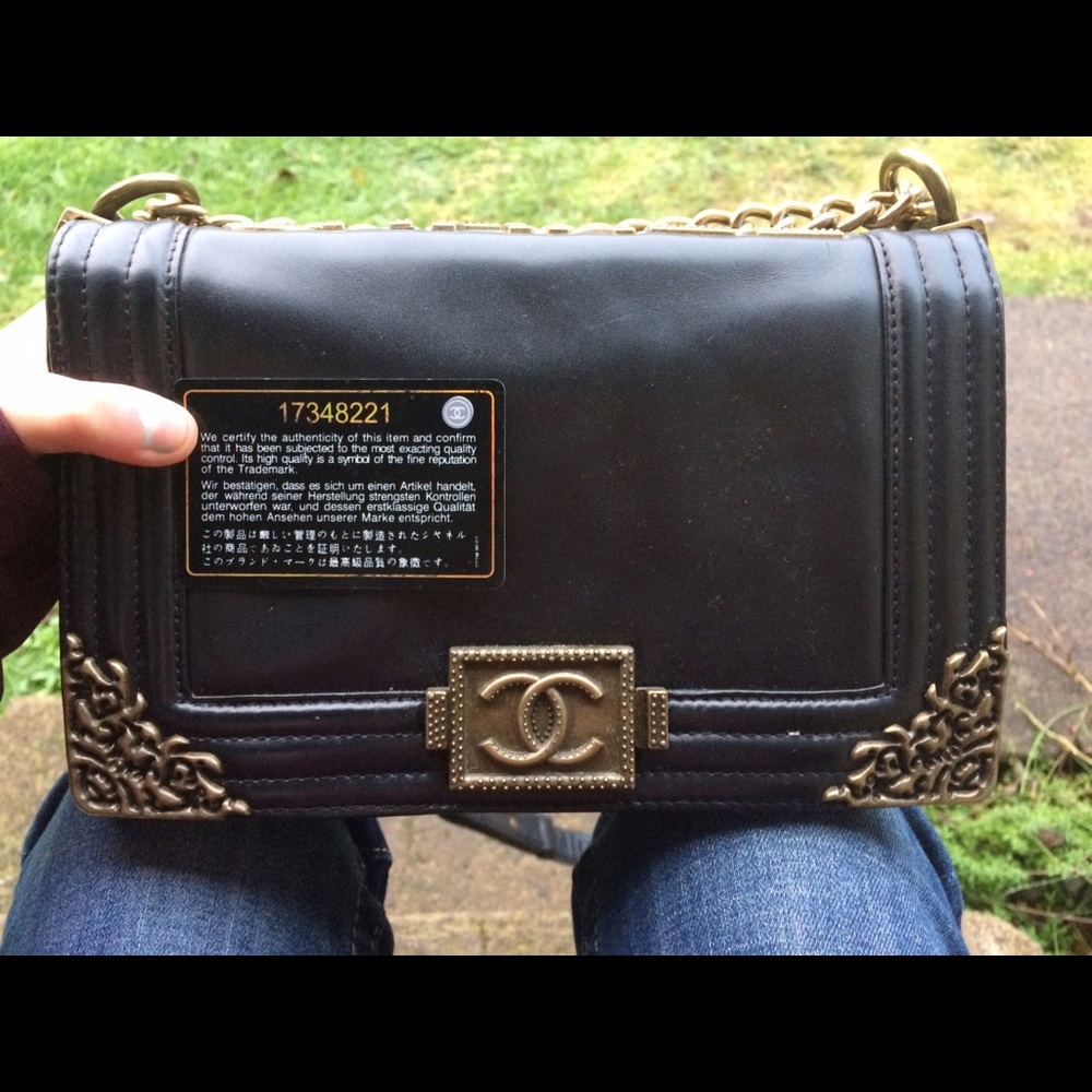 Authentic Chanel boy bag