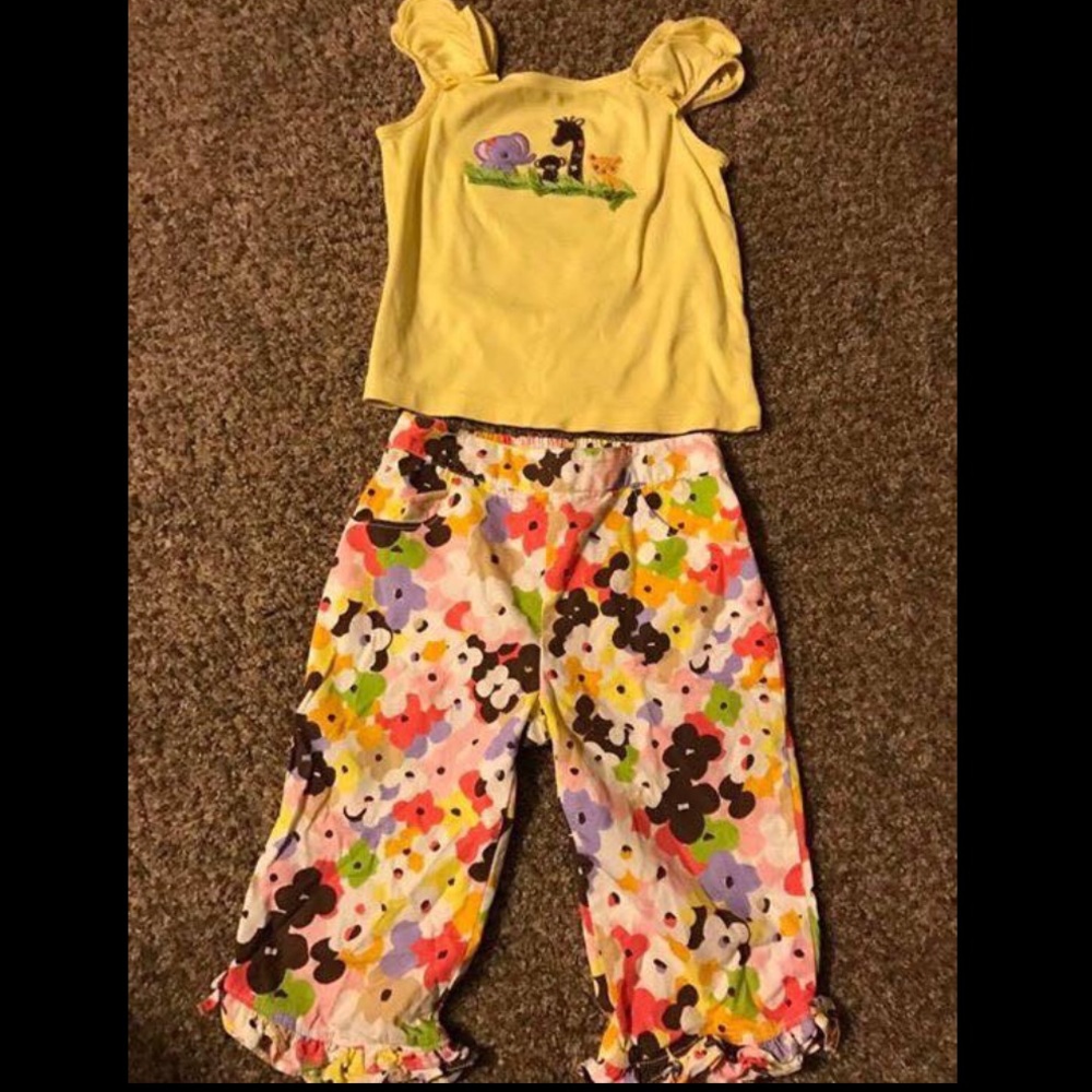 Gymboree Outfit Size 5t Shirt and capris 4t