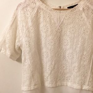 SOLD Banana Republic white layered top (XS)