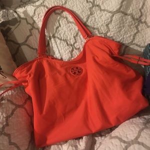 Tory BURCH nylon samba orange nylon bag