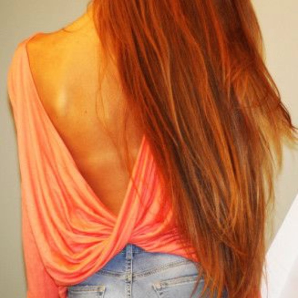Pink V neck drape top - Picture 5 of 6