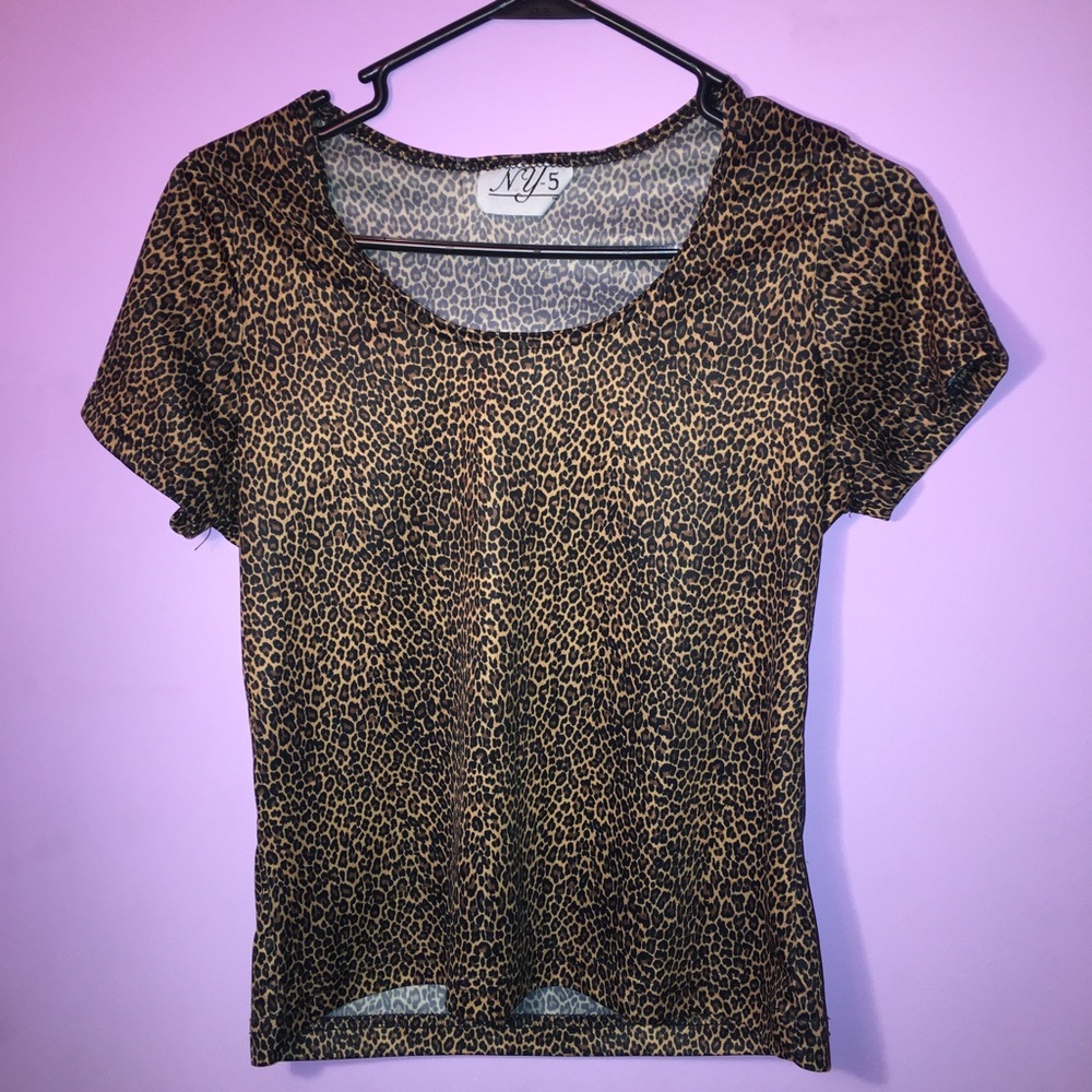 woman's animal print shirt  size medium