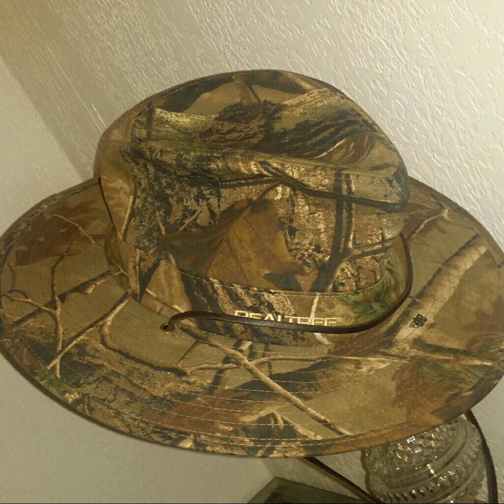 Men's real tree hat camouflaged fedora