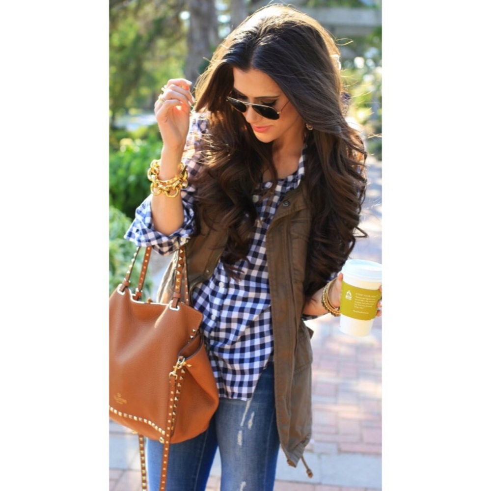 J.Crew Light Blue Gingham Shirt