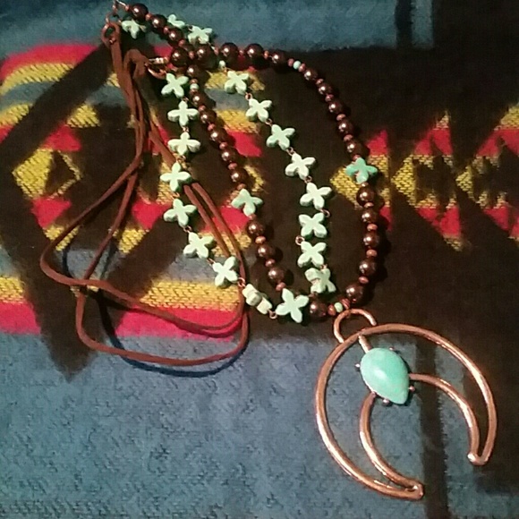 30 INCH LONG Squash Blossom Necklace NEW - Picture 3 of 5