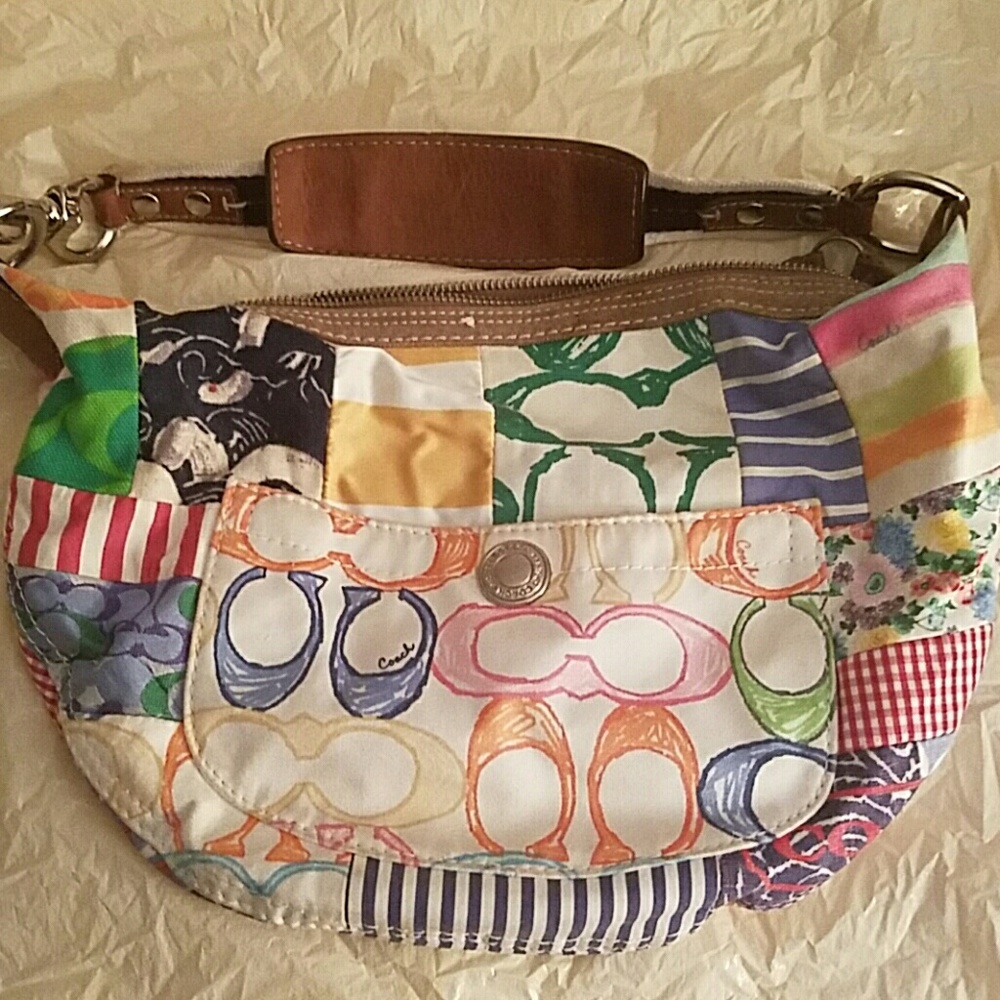 Genuine Medium sized Multi colored Coach Bag