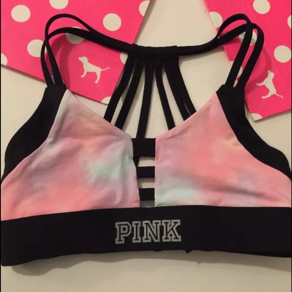 🆕 VS PINK Ultimate Strappy Back Sports Bra S - Picture 2 of 6