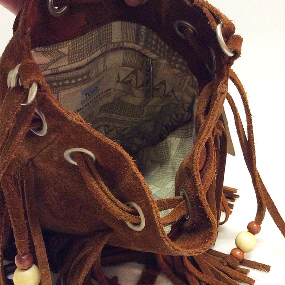 TOMS Suede Fringe Celestial Crossbody - Picture 2 of 7