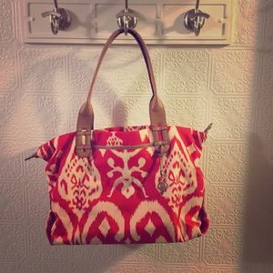 Stella & dot red IKAT bag