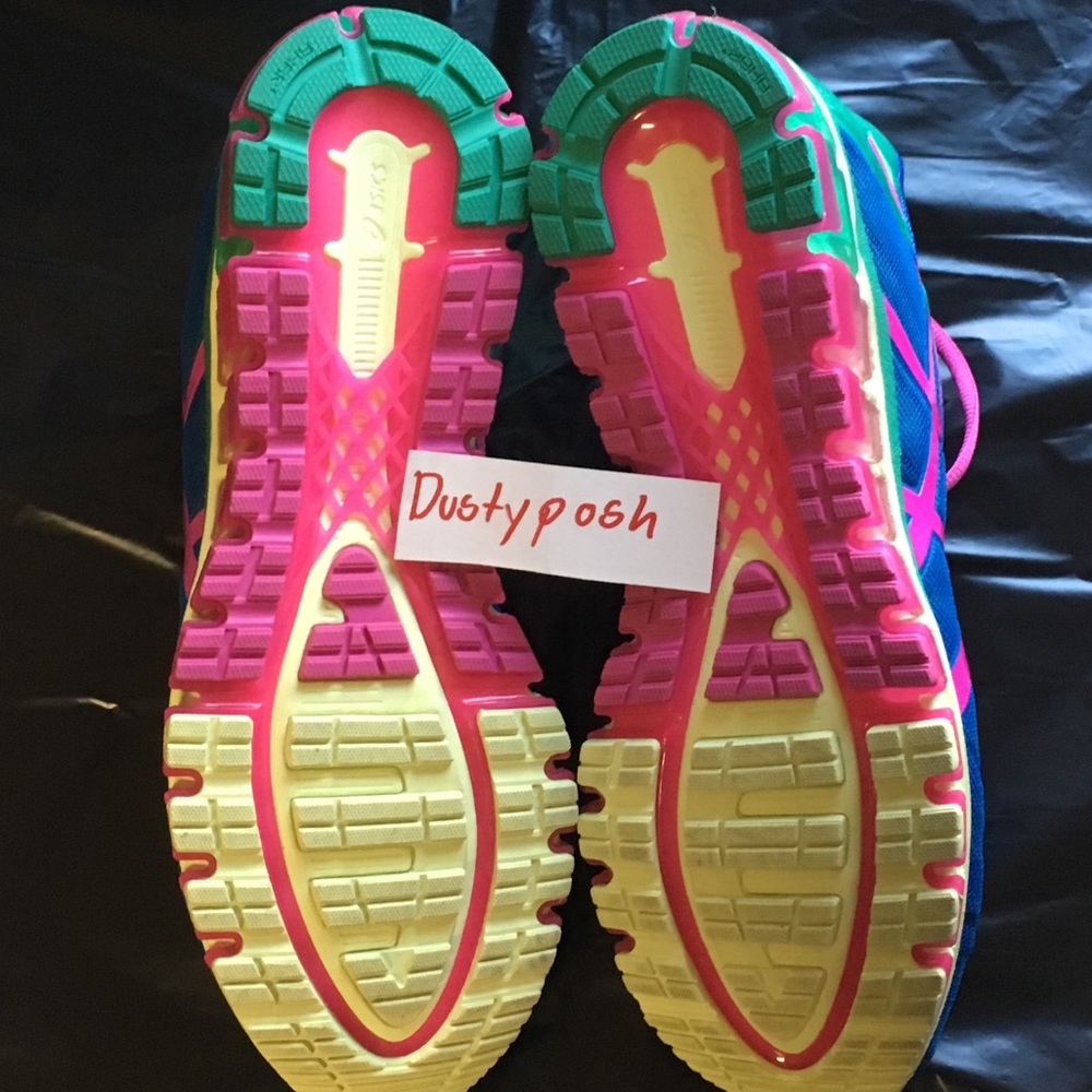 Asics Gel Quantum 180 Running Sneakers Blue  Pink - Picture 3 of 3