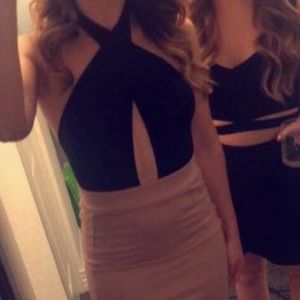 Wrap front halter bodysuit