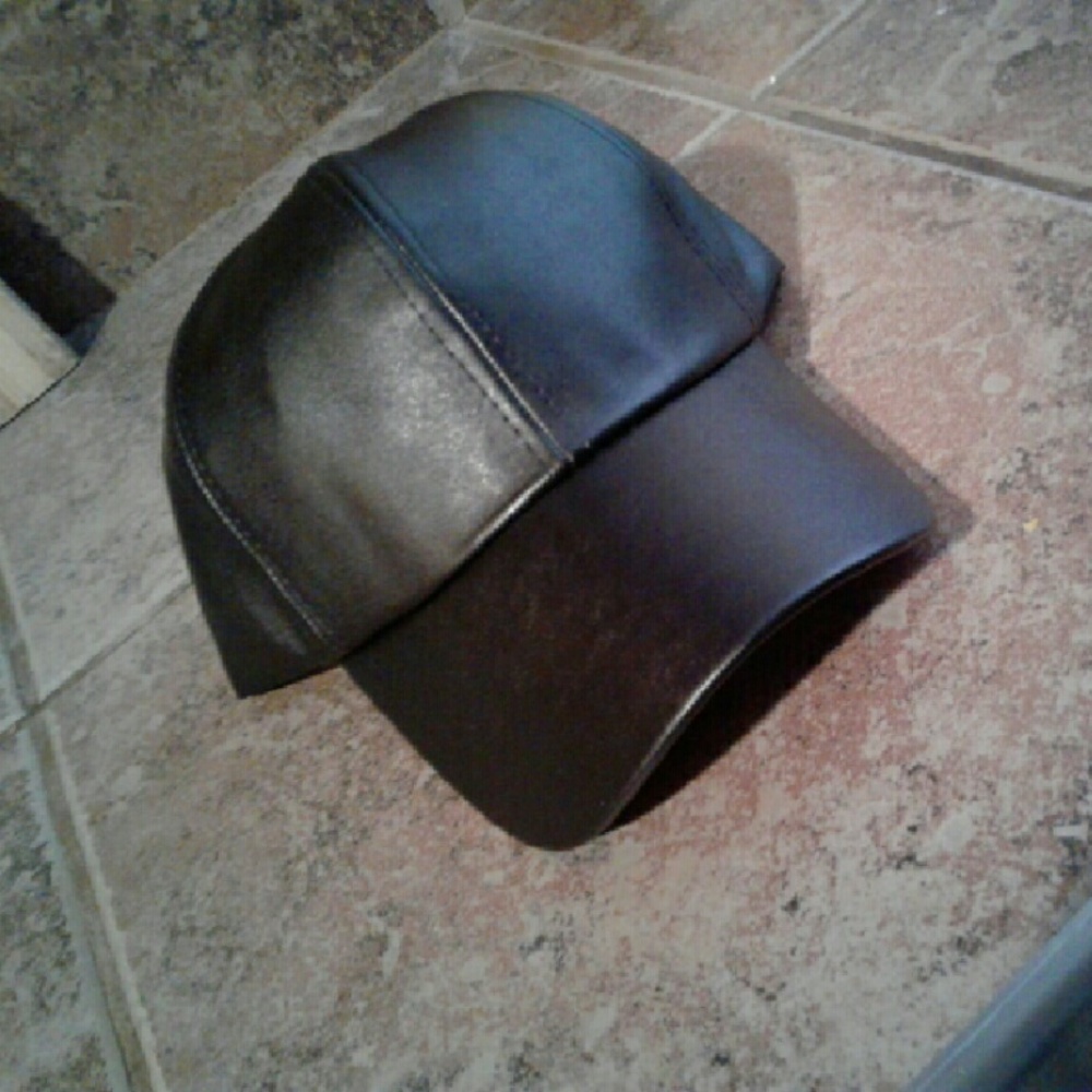 Fashion Nova Black PU baseball cap