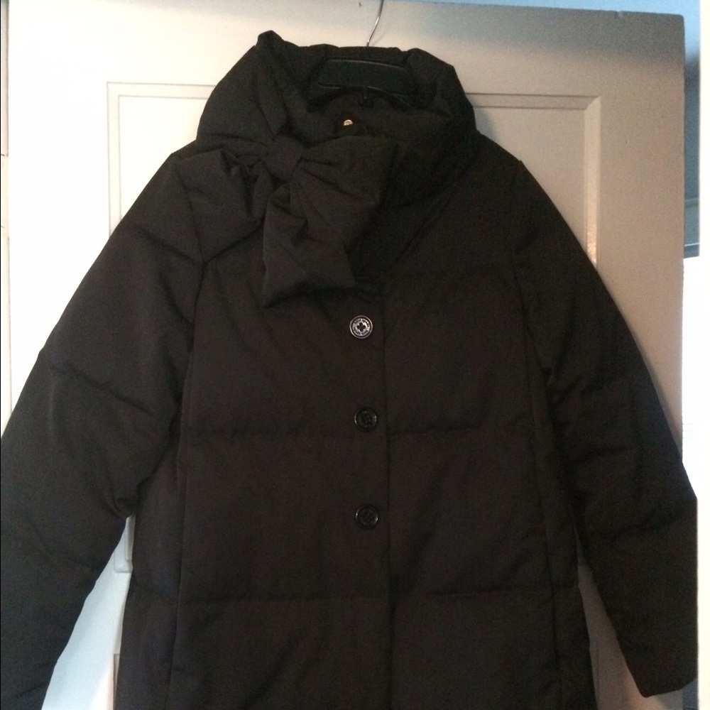 Kate Spade Black Puffer Jacket with Bow