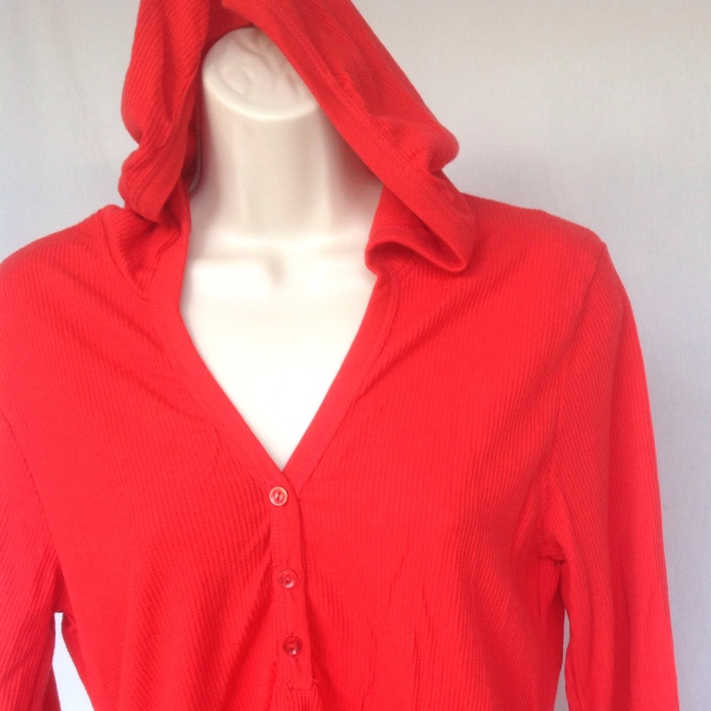 Red Hooded Top - Picture 2 of 5