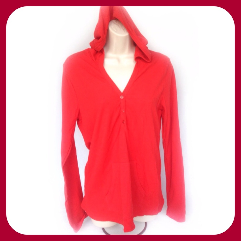 Red Hooded Top
