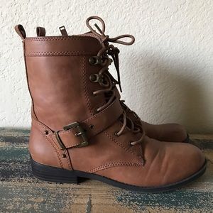 ALDO camel combat boots