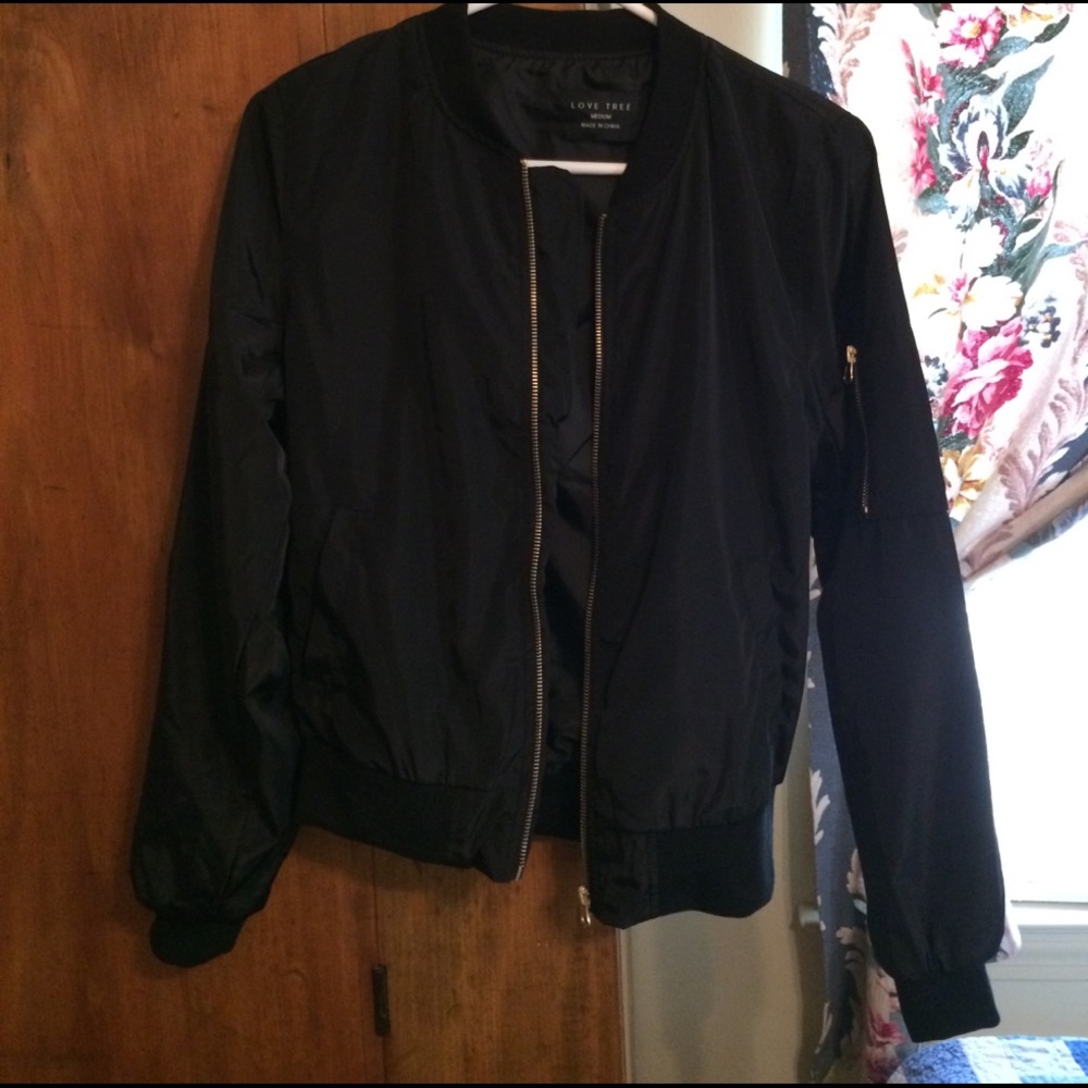 Black bomber jacket