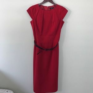 Red pencil dress