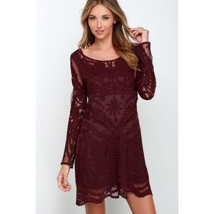 Black Swan Plum Lace Dress