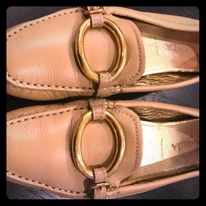 Nude Prada driving mocs. Sz 8/38