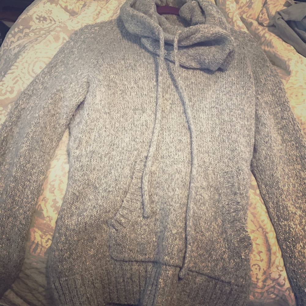 Cowlneck heather grey soft tunic