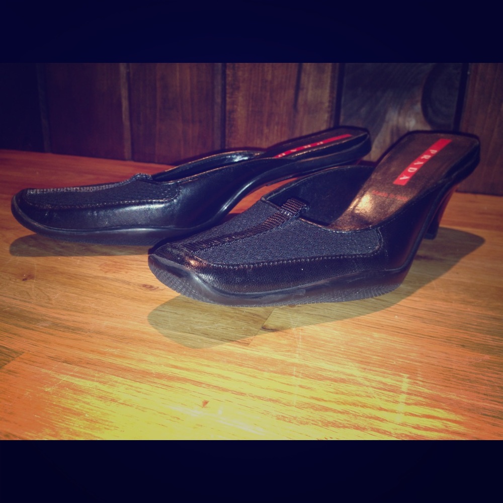 SOLD Prada slip-ons.
